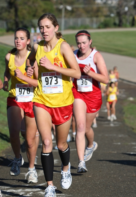 NCS XC D3 Girls-044.JPG - 2009 North Coast Section Cross Country Championships, Hayward High School, Hayward, California